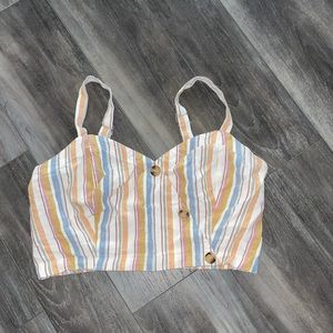 Cropped Striped Tank